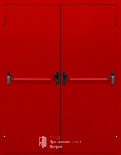 Фото двери «Двупольная глухая с антипаникой (красная)» в Видному