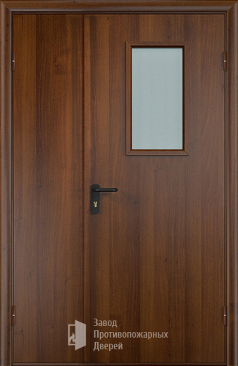 Фото двери «Полуторная МДФ со стеклом EI-30» в Видному