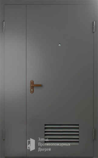 Фото двери «Техническая дверь №7 полуторная с вентиляционной решеткой» в Видному