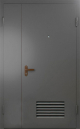 Фото двери «Техническая дверь №7 полуторная с вентиляционной решеткой» в Видному