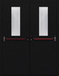 Фото двери «Двупольная со стеклом и антипаникой №64» в Видному