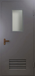 Фото двери «Техническая дверь №5 со стеклом и решеткой» в Видному