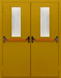 Фото двери «Двупольная со стеклом и антипаникой №65» в Видному